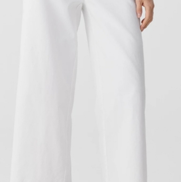 Eileen Fisher Soft White Wide Ankle Pants Size  PP - Picture 5 of 5
